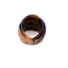 Handmade Glass Acrylic Ring Elegance Autumn Gleamingly Infinity Band