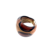 Handmade Glass Acrylic Ring Elegance Autumn Gleamingly Infinity Band