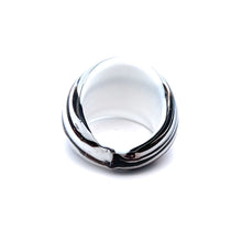 Handmade Glass Acrylic Ring Stylist Zebra Opulent Infinity Band