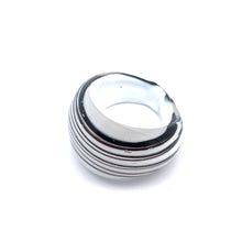 Handmade Glass Acrylic Ring Stylist Zebra Opulent Infinity Band