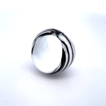 Handmade Glass Acrylic Ring Stylist Zebra Opulent Infinity Band