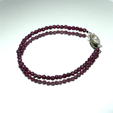 Garnet Natural Hand Cut Round Beads Handmade Bracelet