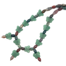 Natural Jasper and Butterfly Jade Smooth Gemstone Necklace