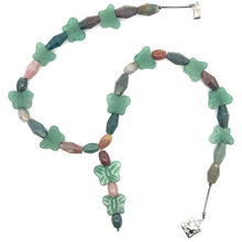 Natural Jasper & Butterfly Jade Earthy Gemstone Handmade Necklace