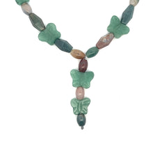 Natural Jasper & Butterfly Jade Earthy Gemstone Handmade Necklace