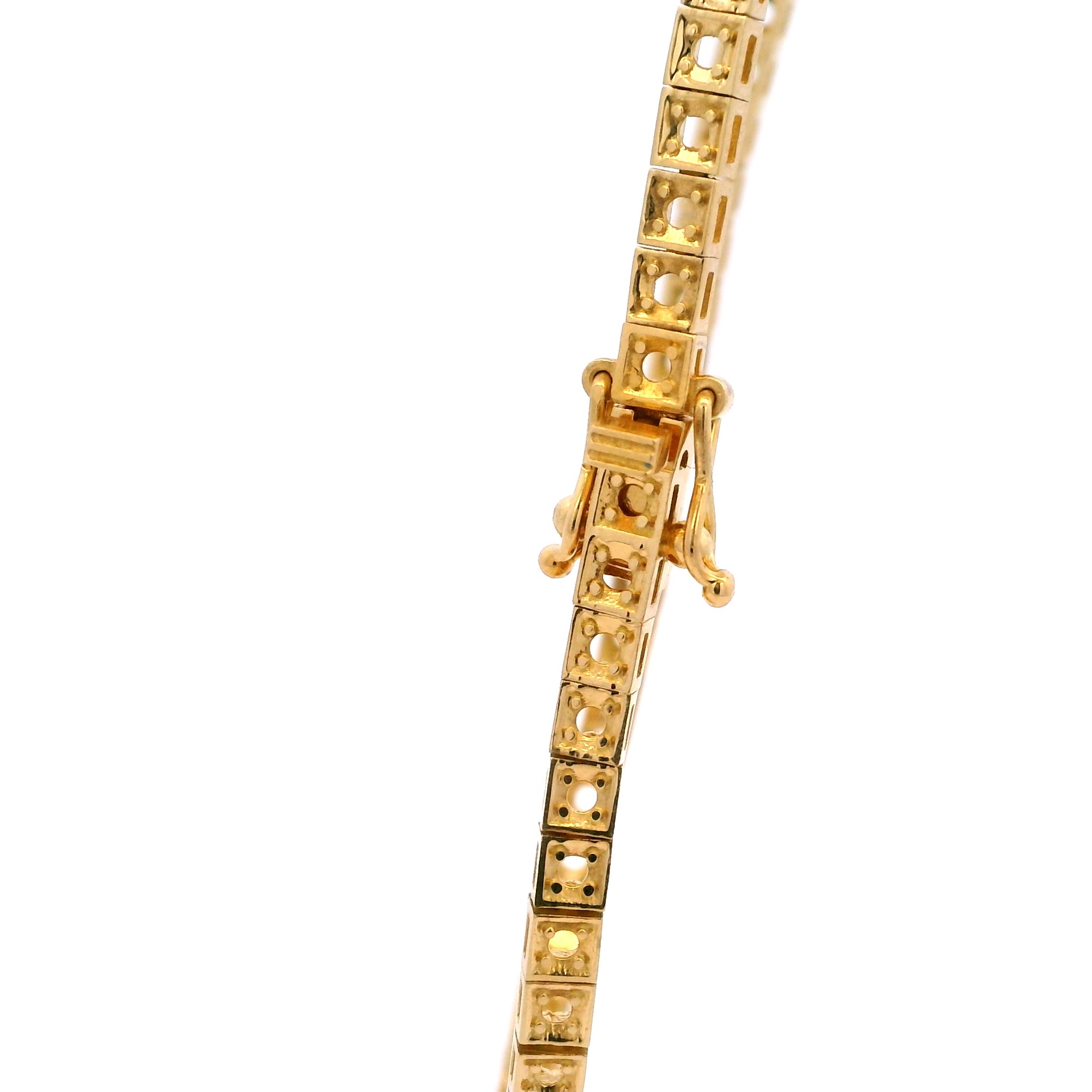 18K Yellow Gold Tennis Bracelet Mounting