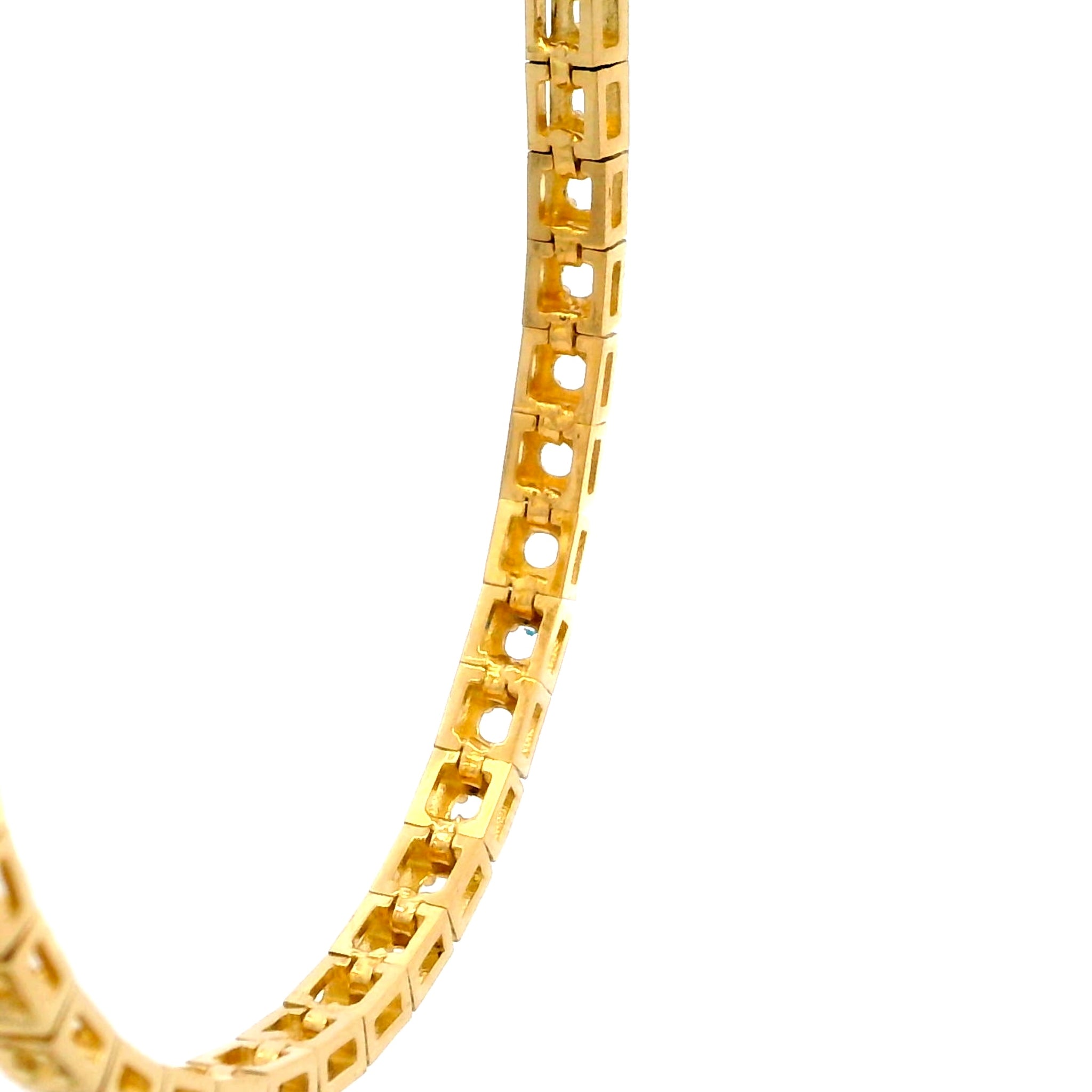 18K Yellow Gold Tennis Style Bracelet Mounting