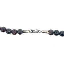 Natural Garnet Plain 8mm Ball Semiprecious Necklace