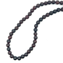 Natural Garnet Plain 8mm Ball Semiprecious Necklace