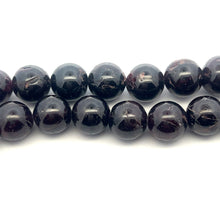 Natural Garnet Plain Ball Semiprecious Necklace