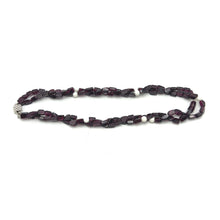 Timeless Handmade Natural Garnet Tube Plain & Agate Round Gemstone Beaded 15.2