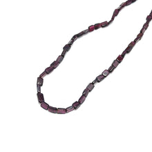 Handmade Natural Garnet Tube Bead 15