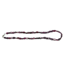 Handmade Natural Garnet Tube Bead 15