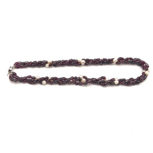 Handcrafted Garnet Drop Bead with Natural Pearl Accents Elegant Gemstone 17.7