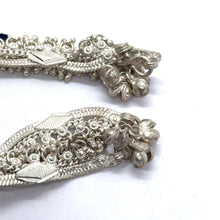 Multi Layered Ethnic German Silver Anklet Pair with Tinkling Charms and Motifs