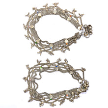 Multi Layered Traditional German Silver Payal Set with Heart Motifs & Anklet Pair
