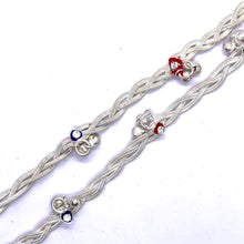 Stylish Twisted Style with Charms German Silver Anklet Pair Jewelry