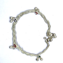 Stylish Twisted Style with Charms German Silver Anklet Pair Jewelry