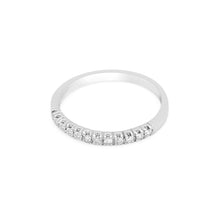 18K White Gold Diamond Half Eternity Ring | Prong-Set Wedding Band | Classic Timeless Design Jewelry