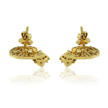 18K Yellow Gold Pendant Earring with Ruby & Diamond Natural Feather Design Jewellery Set