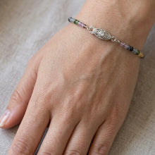 Natural Mixed Gemstone 3mm Faceted Rondelle Bracelet | 7.9 Inch Trendy Stackable Jewelry Gift