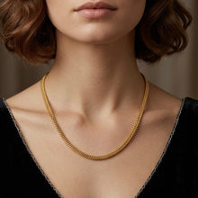 Gold Plated Sleek Snake Chain Necklace | Smooth Flexible Design | Clean Modern Unisex Jewelry