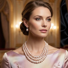 Freshwater Pearl Sophisticated Multi Layered Chic Plain Necklace Jewelry