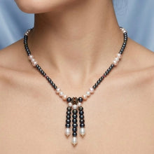 Natural Multi Tourmaline Pearl Peridot Birthstone Tassel Necklace Jewelry