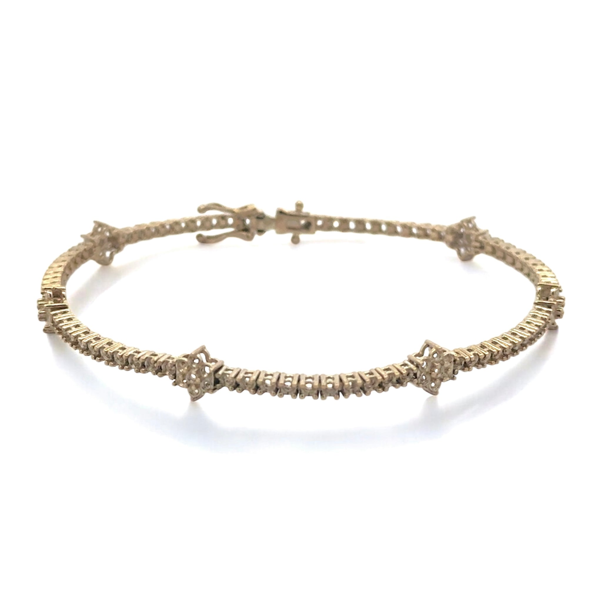 Bracelet 18K Yellow Gold Tennis Mounting