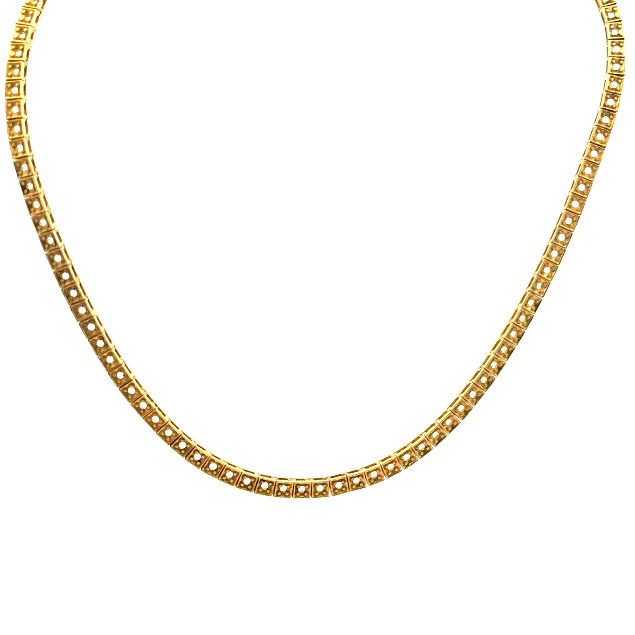 Necklace Tennis 18K Yellow Gold Mounting