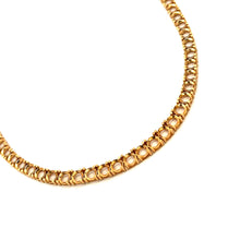 18K Yellow Gold Tennis Necklace Mounting