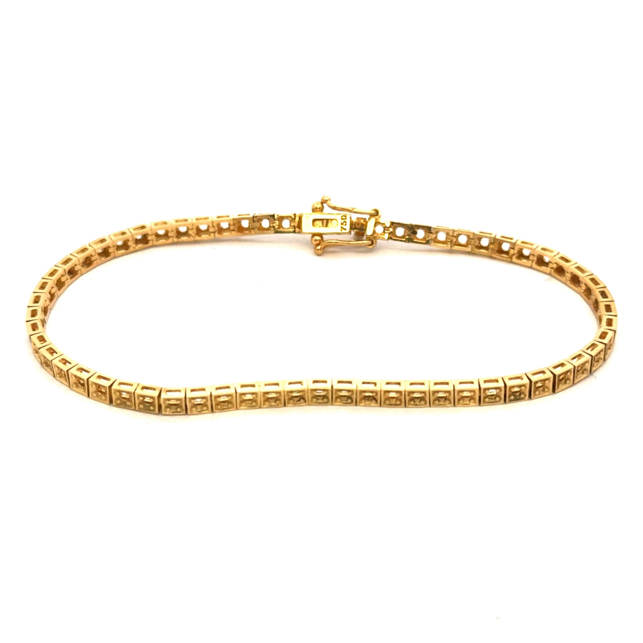 18K Yellow Gold Tennis Classic Bracelet Mounting