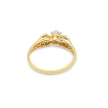 18K Yellow Gold Bypass Engagement Ring | Natural Diamond Solitaire Center Pavé Accents | Perfect Proposal Ring