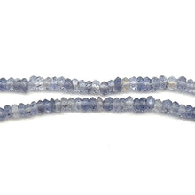 Natural Iolite Rondelle Facet Beads Twisted Necklace