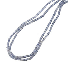 Natural Iolite Rondelle Facet Beads Twisted Necklace