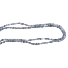 Natural Iolite Rondelle Facet Beads Twisted Necklace