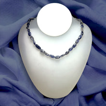 Natural Iolite Plain Mani Gemstone Necklace