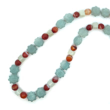 Natural Jade Rondelle Facet Bead & Agate Gemstone Necklace