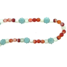 Natural Agate with Green Jade Rondelle Facet Beads Gemstone Necklace