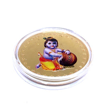 Bal Gopal 24K Gold Plated Swiss Coin – Holy Symbol of Innocence, Love & Spiritual Purity