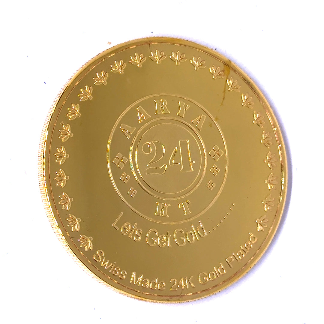 Shrinathji 24K Gold Plated God Coin – Swiss Made Sacred Blessing for Devotion, Wealth & Harmony