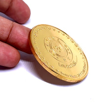 Tirupati Balaji 24K Gold Plated Coin – Divine Venkateswara Swiss Made Token for Prosperity, Protection & Blessings