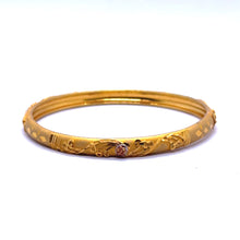 Vintage-Inspired Yellow Gold Plated Bangles with Detailed Geometric Engravings and Traditional Electroplated Gold Bangle