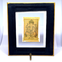 24K Gold Foil Frame Lord Ganesha Prosperity & Protection Auspicious Welcome Handcrafted Gift