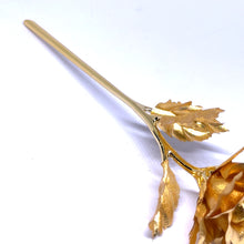 24k Gold Foil Rose Stem Handcrafted Enchanted Unique Gift of Eternal Love Floral