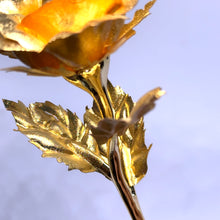 24k Gold Foil Rose Stem Handcrafted Enchanted Unique Gift of Eternal Love Floral