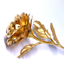 24k Gold Foil Rose Stem Handcrafted Enchanted Unique Gift of Eternal Love Floral