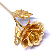 24k Gold Foil Rose Stem Handcrafted Enchanted Unique Gift of Eternal Love Floral