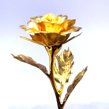 24k Gold Foil Rose Stem Handcrafted Enchanted Unique Gift of Eternal Love Floral