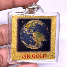 Mother Earth 24K Gold Foil Laser Engraved Keychain Nature’s Healing & Balance Keyring Gift